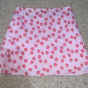 Pink Floral Shein Skirt